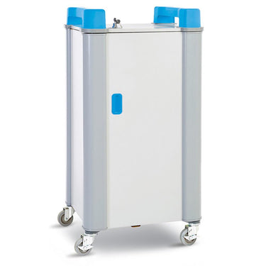 lapcabby: unicabby 20 horizontal | 20-device mobile ac charging trolley for laptops, tablets and chromebooks up to 14